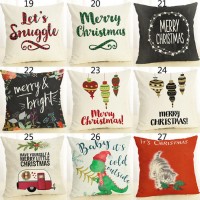 Merry Christmas Linen Pillow Cushion Cover Throw Case Sofa Home Car Decor Health   222722453029